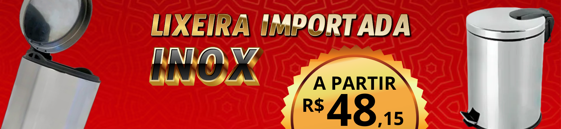 Lixeira importada inox